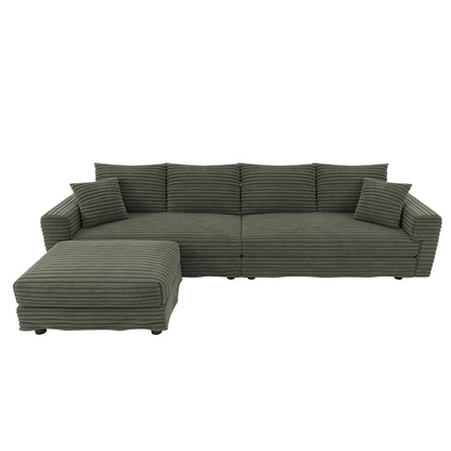 Convertible Sofa With Deep Seat and Pillows