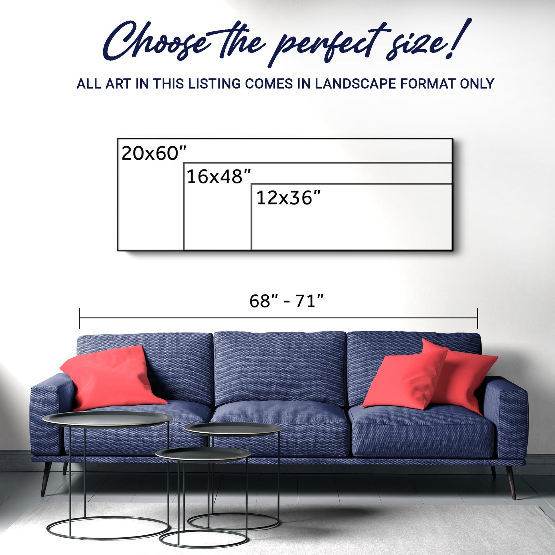 I Will Love You Until The Cows Come Home Sign craft canvas size guide in landscape format on Tampa Home & Garden Store