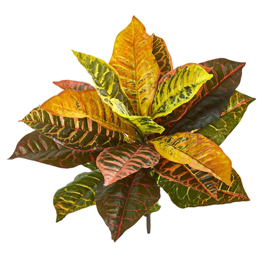 21” Garden Croton Artificial Plant (Real Touch) (Set of 4) - Tampa Home & Garden Store