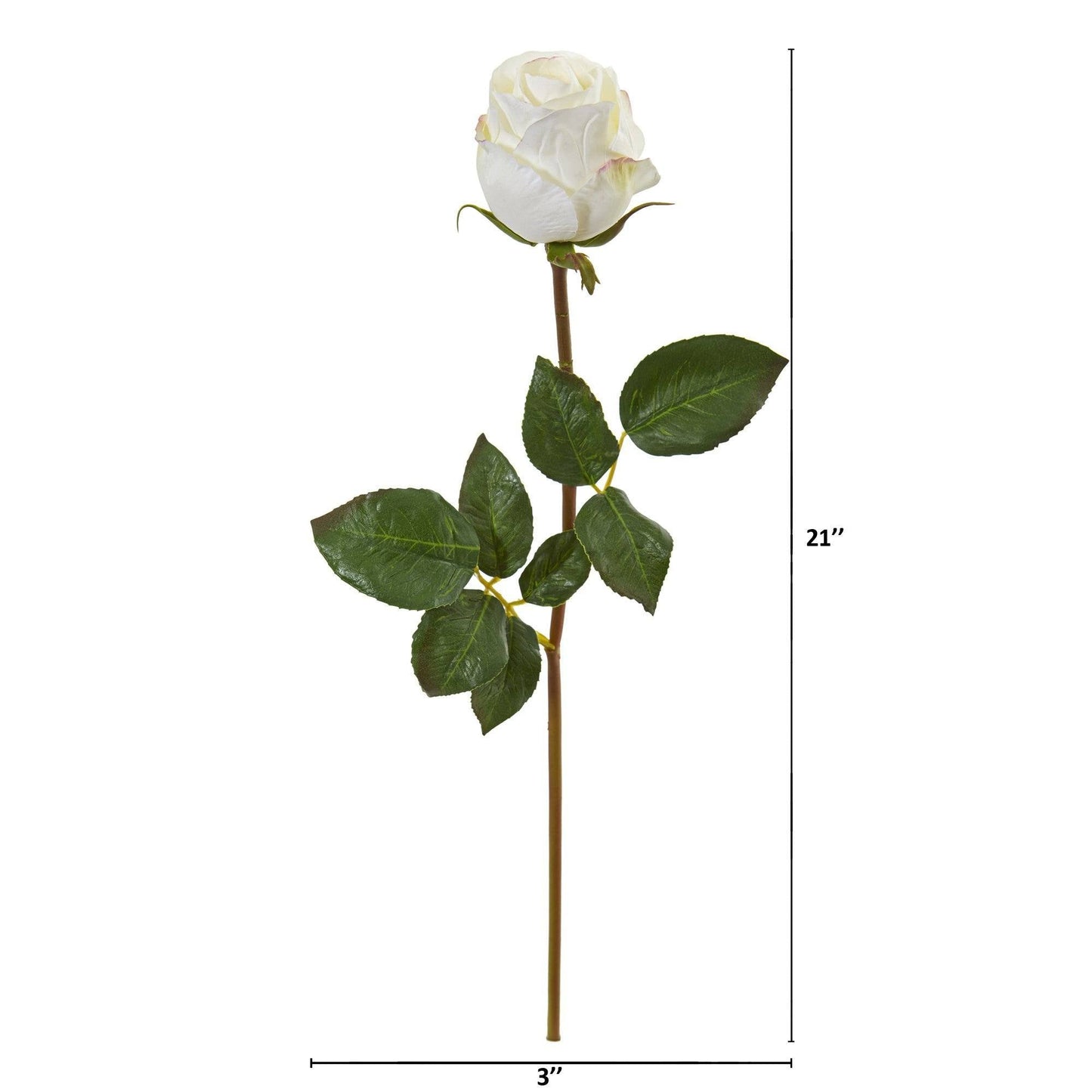 21” Rose Bud Artificial Flower (Set of 6) - Tampa Home & Garden Store