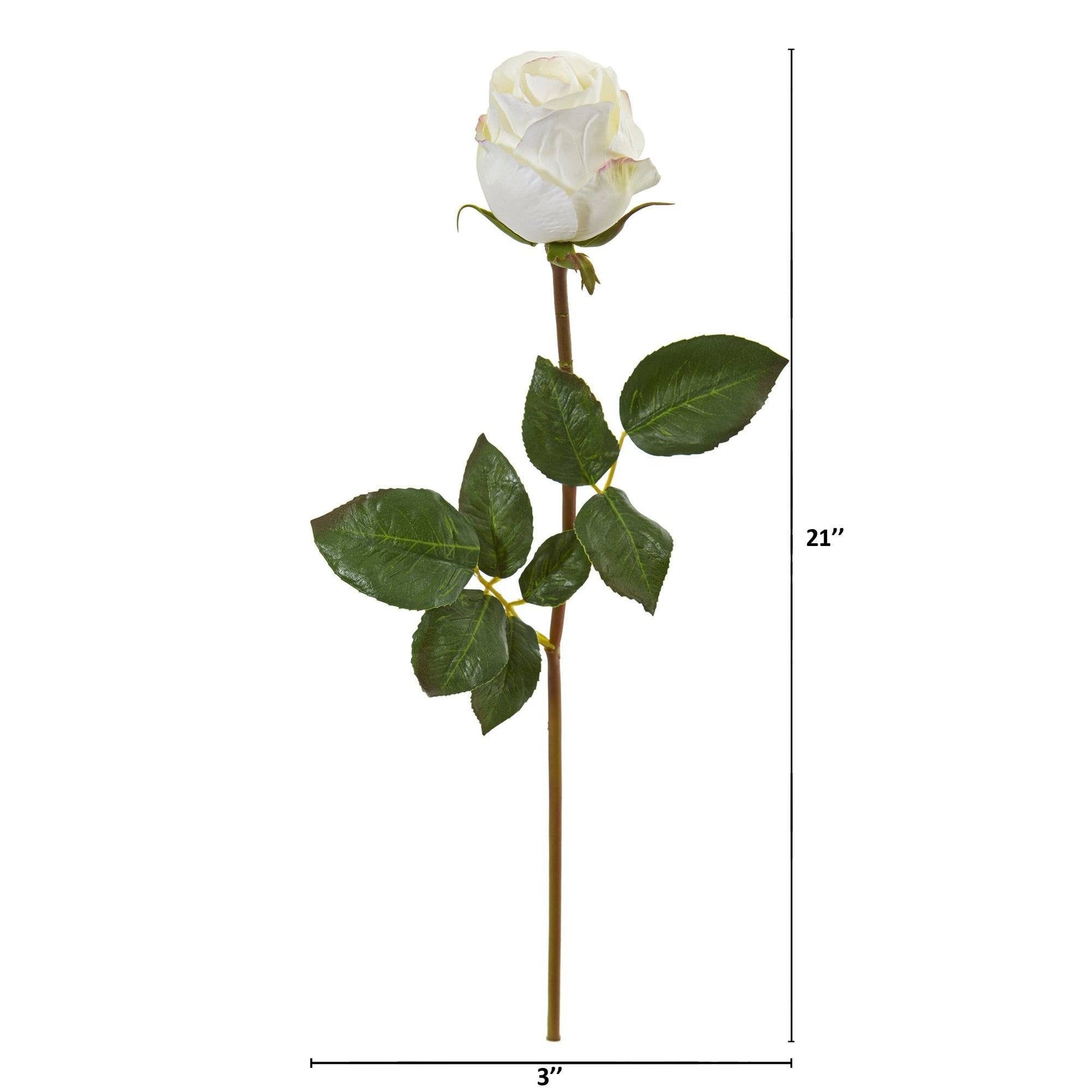 21” Rose Bud Artificial Flower (Set of 6) - Tampa Home & Garden Store
