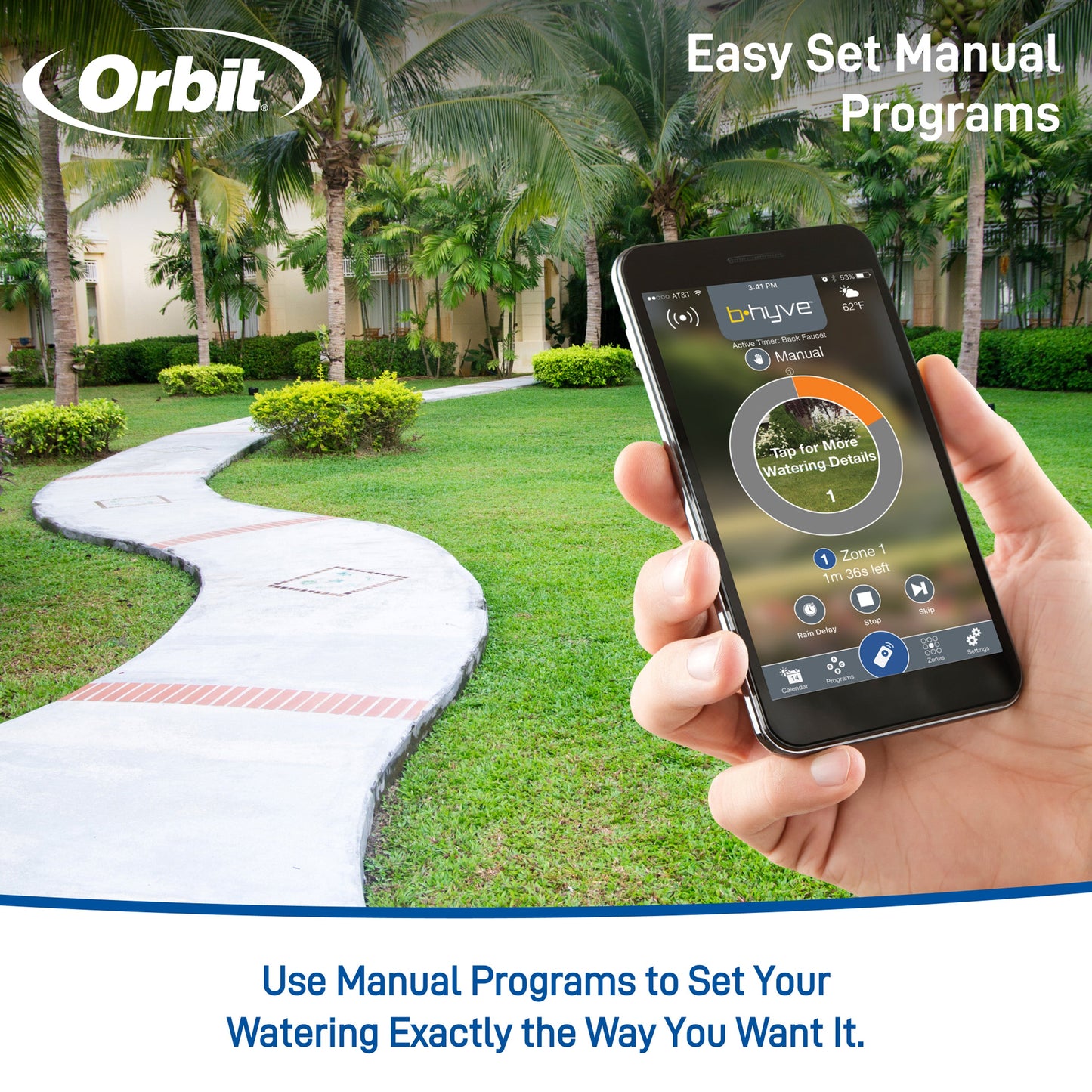 Orbit B-hyve Gen 1 Smart Hose Watering Timer with Hub, sprinkler control device on Tampa Home & Garden Store
