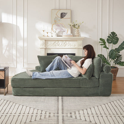 Semi Circular 2 in 1 Sofa Bed with Neck Pillow