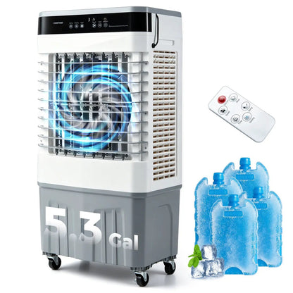 Evaporative Air Cooler 2100 CFM With 5.3 Gal Tank