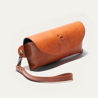 The Eyeglass Case by Will Leather Goods tan leather with detachable strap on Tampa Home & Garden Store
