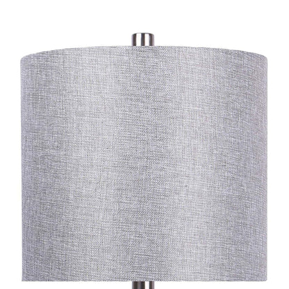 Gemma contemporary table lamp set of 2 with silver textured shade by HouseOfZazla on Tampa Home & Garden Store