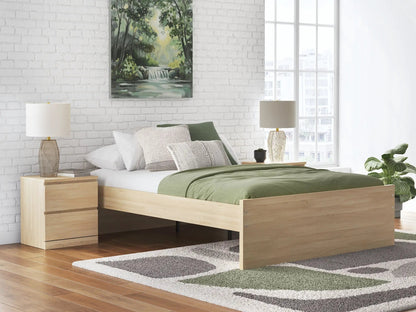Onita Platform Bed with under-bed storage drawers in light oak by Unique Piece Furniture on Tampa Home & Garden Store