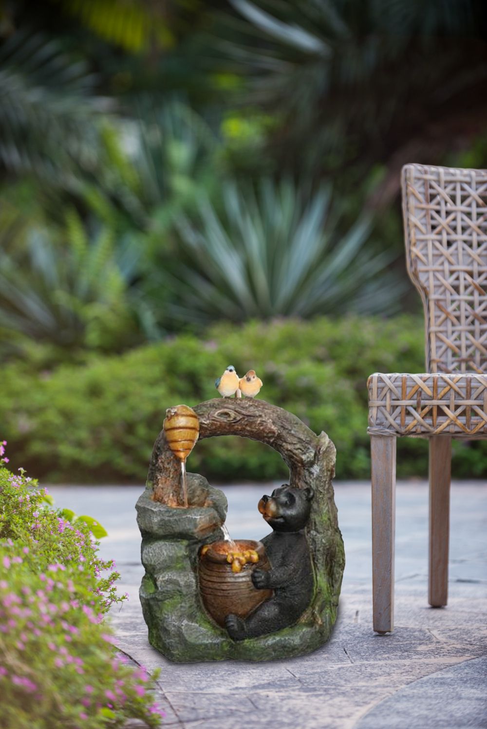 Decorative Woodland Two Tier Fountain for Outdoor