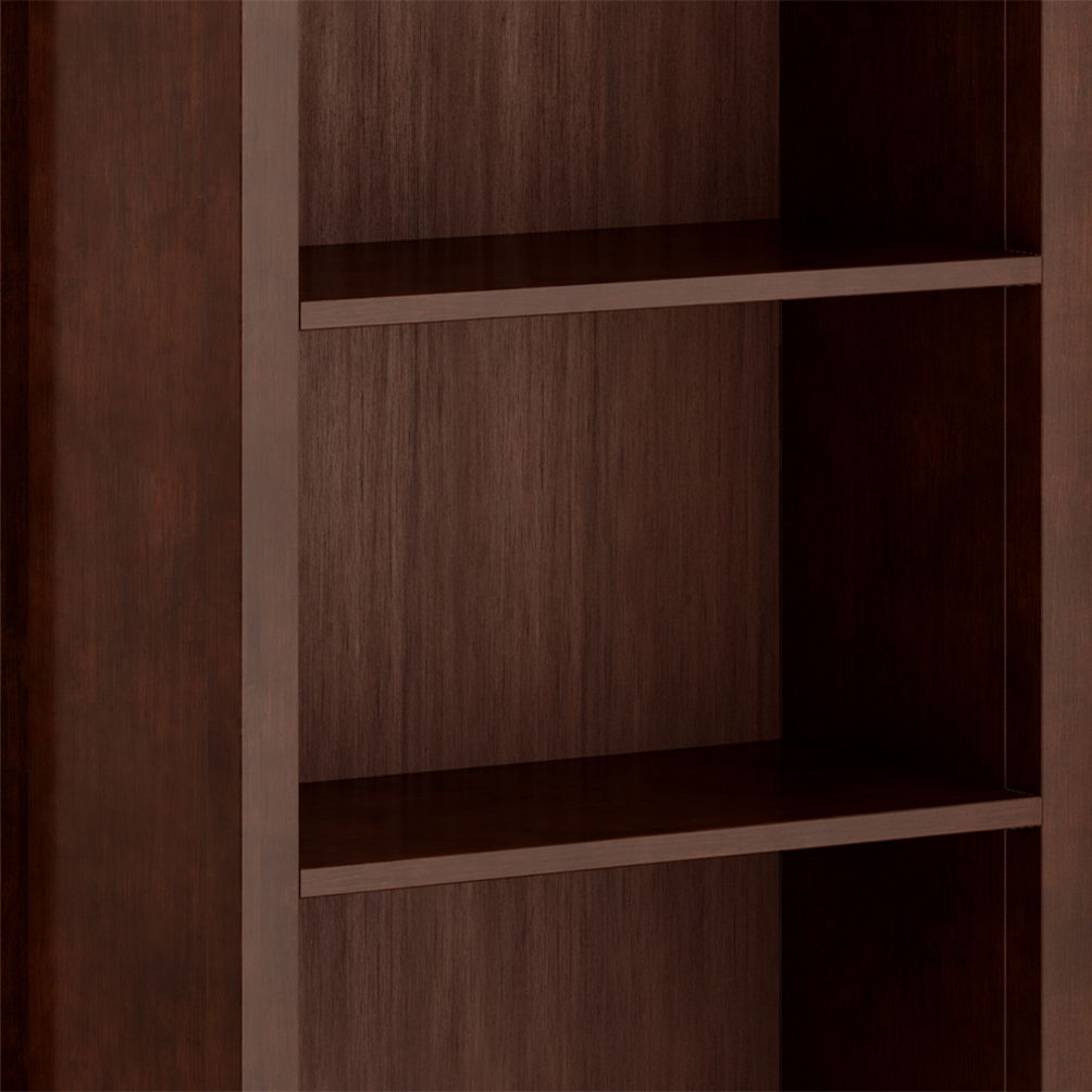 Handcrafted solid wood bookcase with five shelves in dark espresso finish HouseOfZazla on Tampa Home & Garden Store