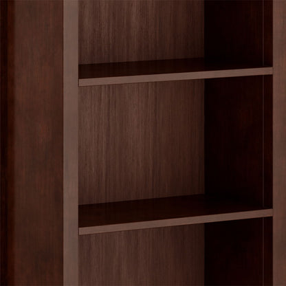 Handcrafted solid wood bookcase with five shelves in dark espresso finish HouseOfZazla on Tampa Home & Garden Store