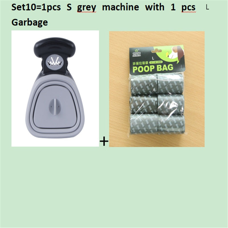 Pet Zen foldable dog poop scooper with gray compact design 2-piece set on Tampa Home & Garden Store