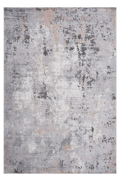 Marfi Abstract Rug, gray distressed pattern with peach accents, Unique Piece Furniture rug on Tampa Home & Garden Store