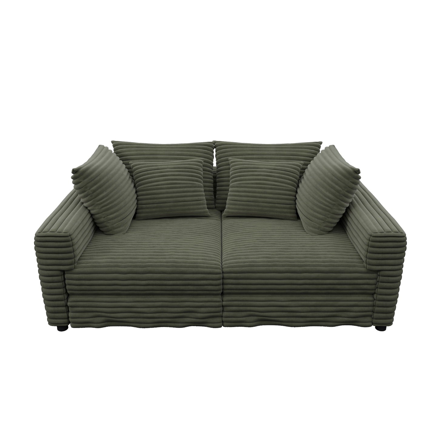 Convertible Sofa With Deep Seat and Pillows