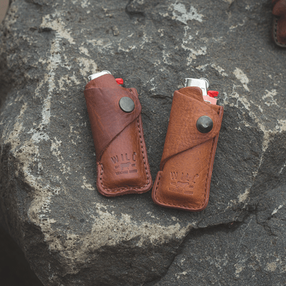 Leather Cover with Lighter