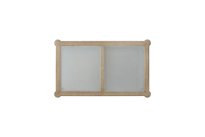 Frosted Glass Top Cocktail Table with Casters