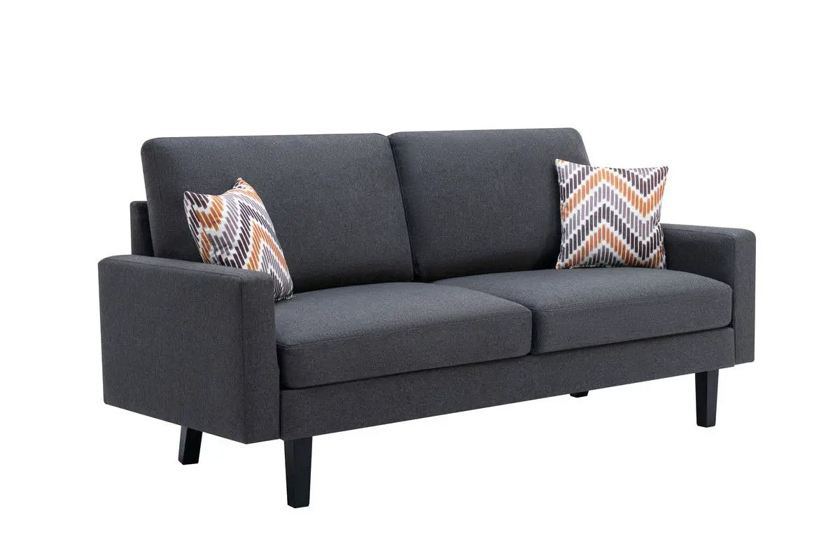 Bahamas Minimalistic Sofa With 2 Throw Pillows