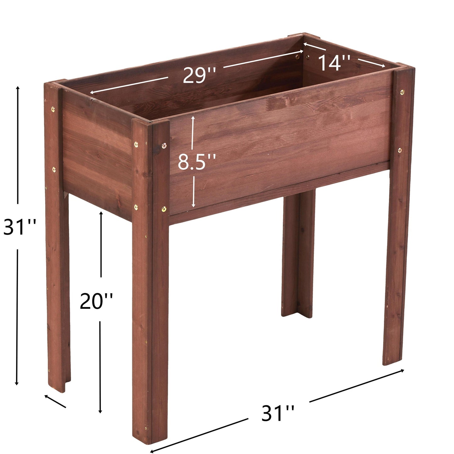 Raised Outdoor Garden Bed and Planter Box