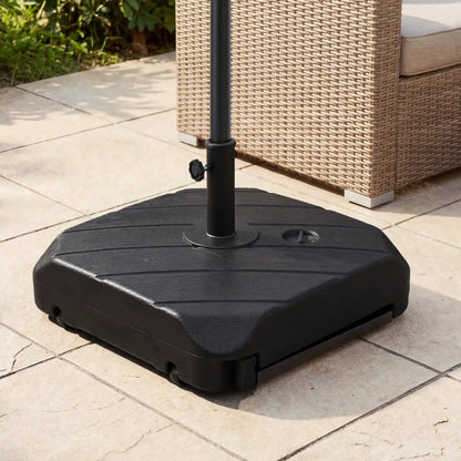 Fillable Patio Umbrella Base with Telescoping Rod