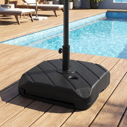 Fillable Patio Umbrella Base with Telescoping Rod