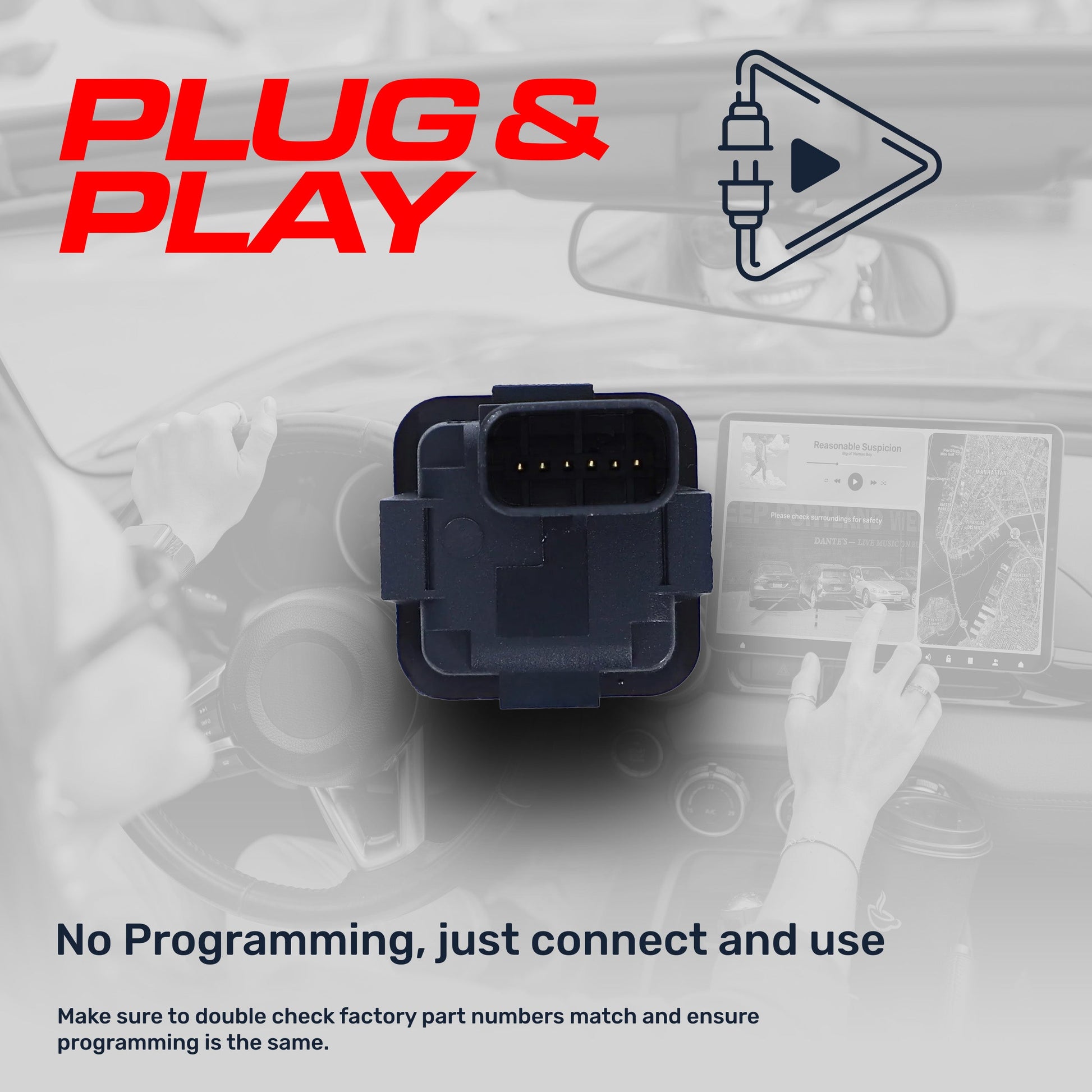 Master Tailgaters Lincoln MKC OEM backup camera EJ7Z-19G490-A, plug-and-play connector port on Tampa Home & Garden Store