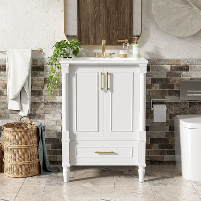 Bathroom Vanity With Ornate French Cylinder Legs