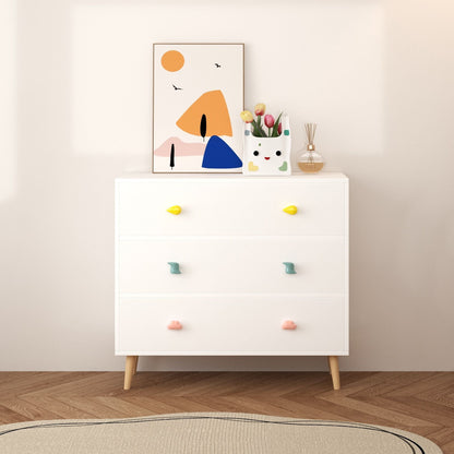 Solid Wood Three Drawer Dresser in the Nursery