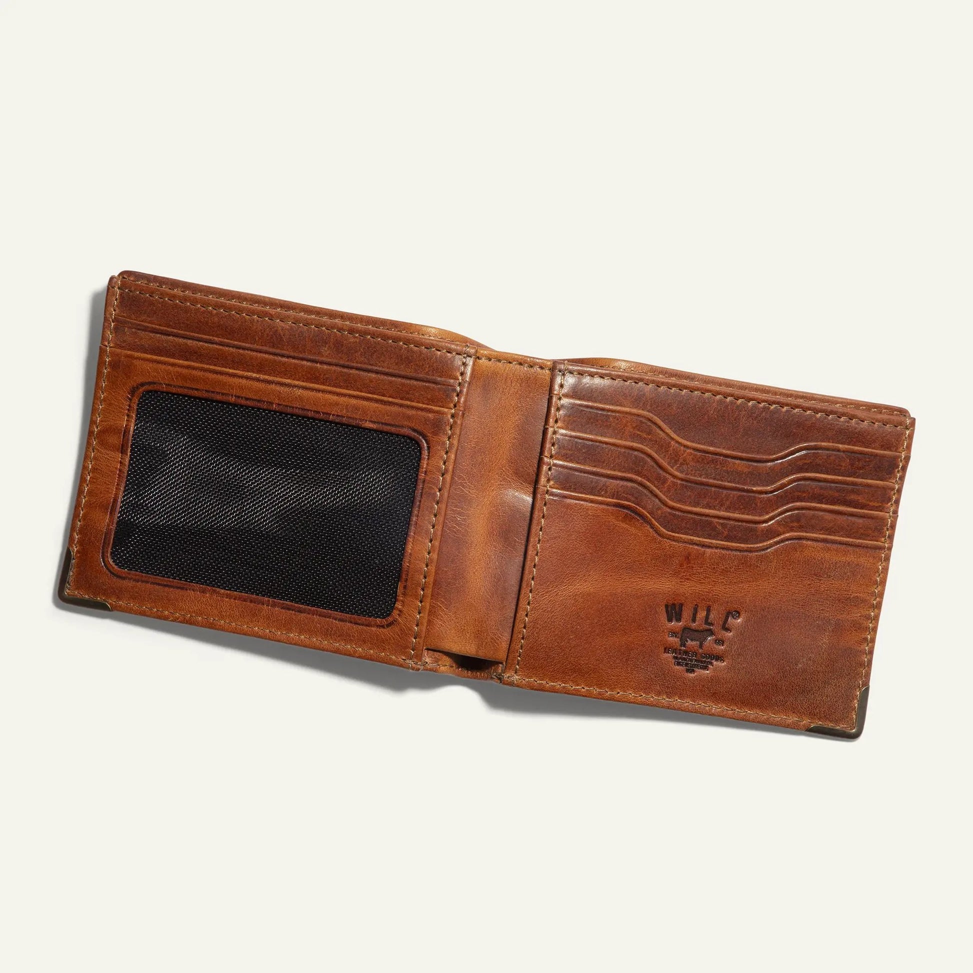 Magnate Billfold Wallet Italian Leather by Will Leather Goods with ID window and card slots on Tampa Home & Garden Store
