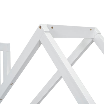 House-shaped Wooden writing Desk,Kids study Table,Bookshelf & Toy Storage,White - Tampa Home & Garden Store