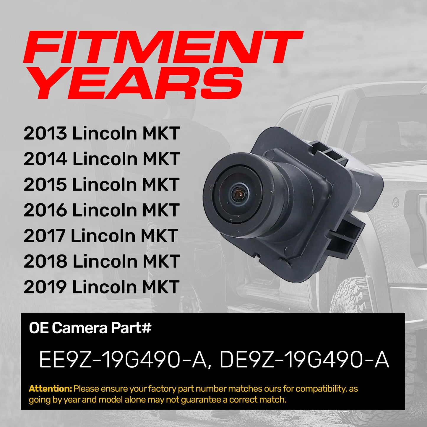 Master Tailgaters Lincoln MKT OE backup camera (2013–2019), EE9Z-19G490-A / DE9Z-19G490-A on Tampa Home & Garden Store