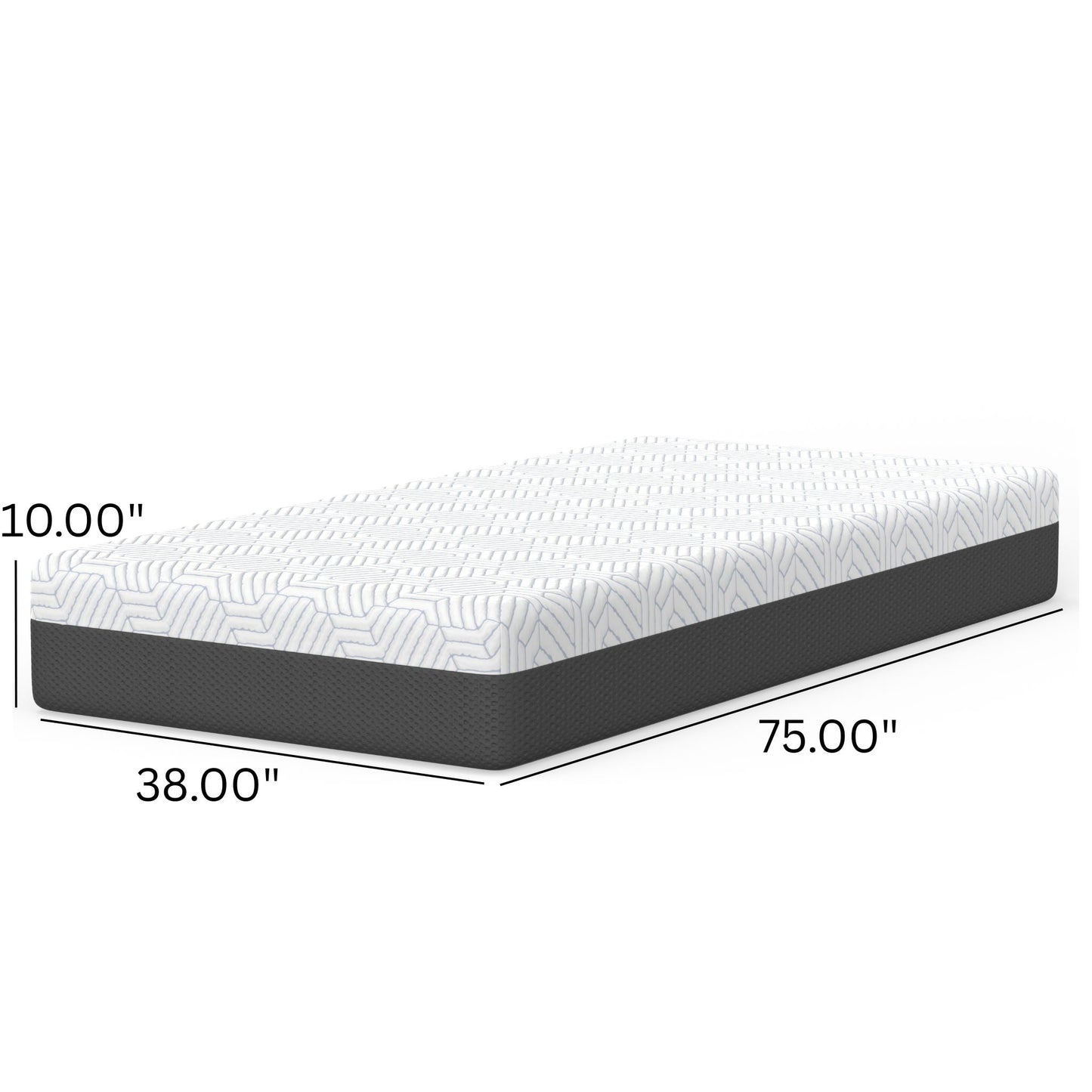 Pur Chill 10in med-firm Hybrid Mattress by HouseOfZazla, phase-change fabric, white top on Tampa Home & Garden Store