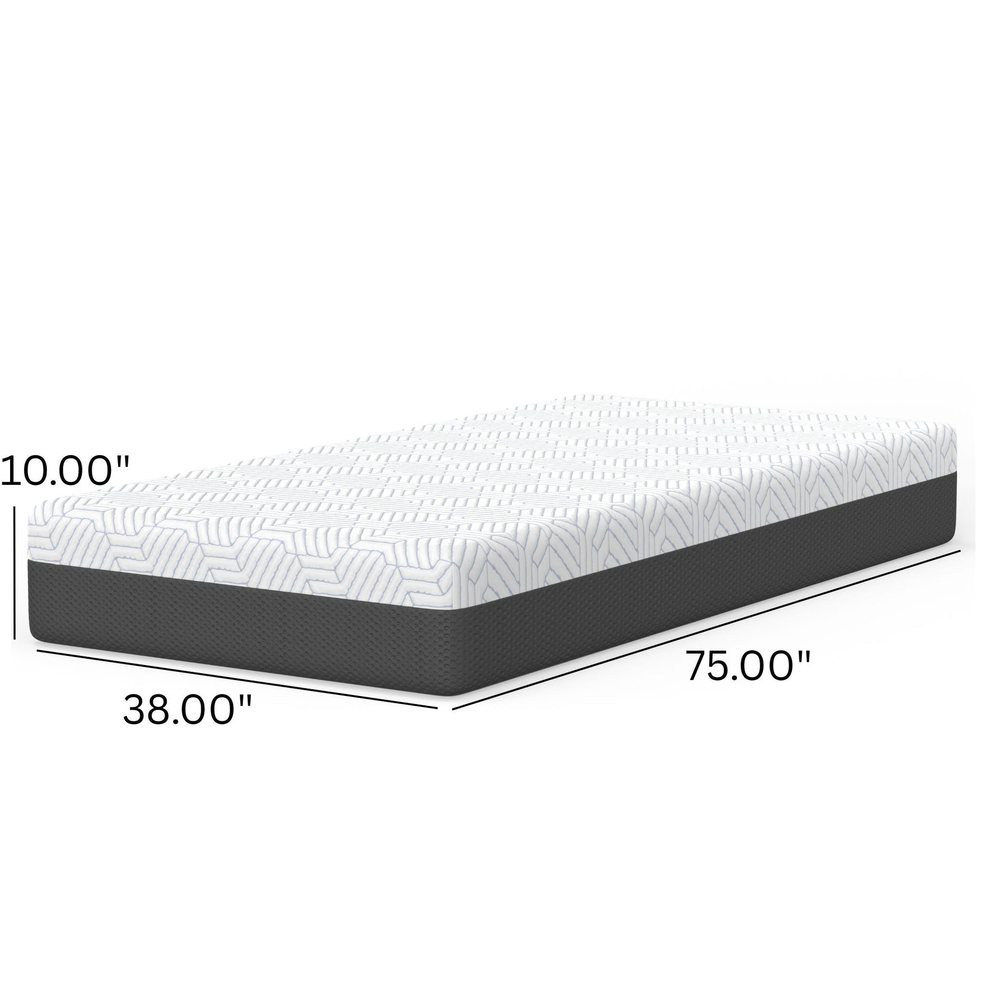 Pur Chill 10in med-firm Hybrid Mattress by HouseOfZazla, phase-change fabric, white top on Tampa Home & Garden Store