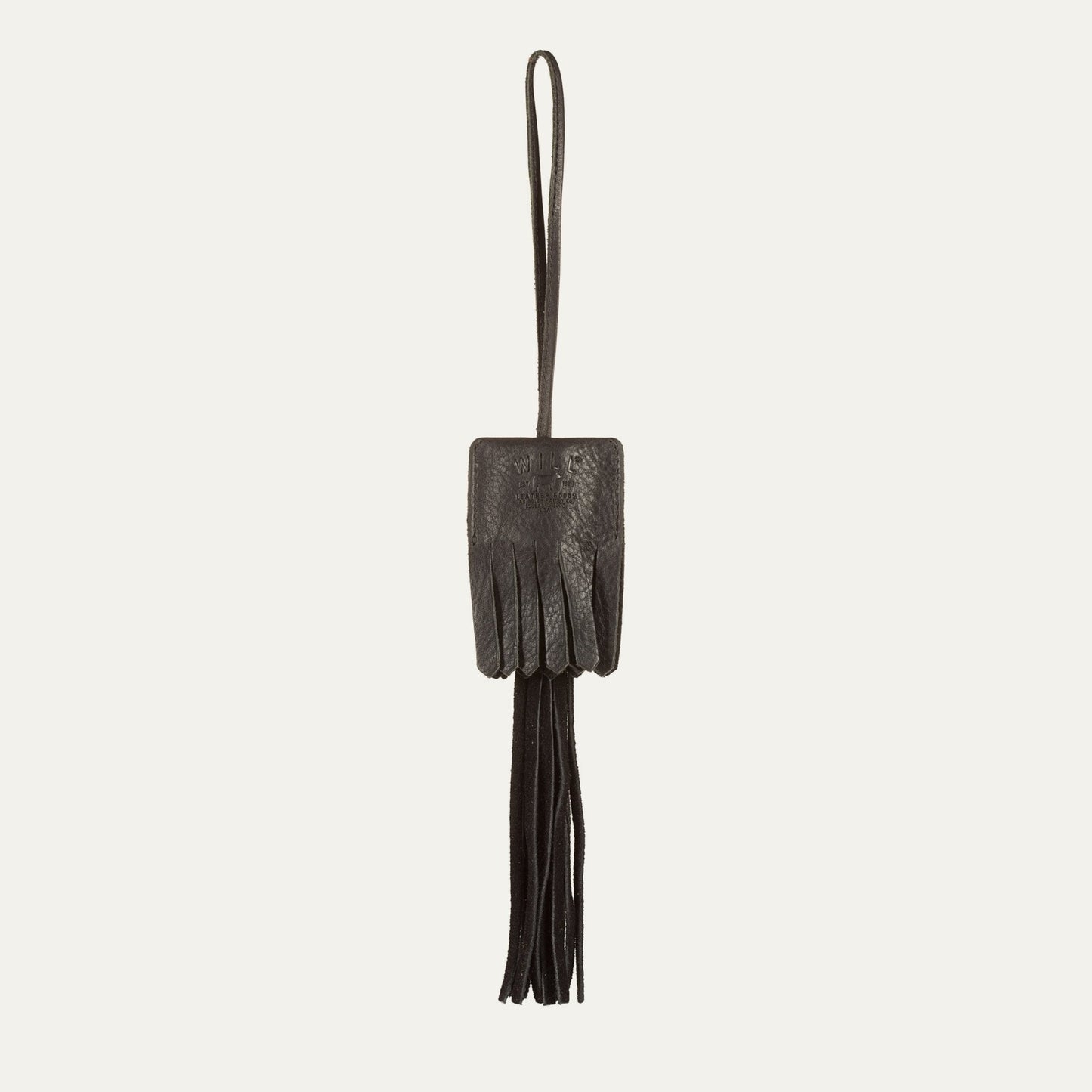 Leather Key Fob Tassel Will Leather Goods dark brown leather with looped strap on Tampa Home & Garden Store