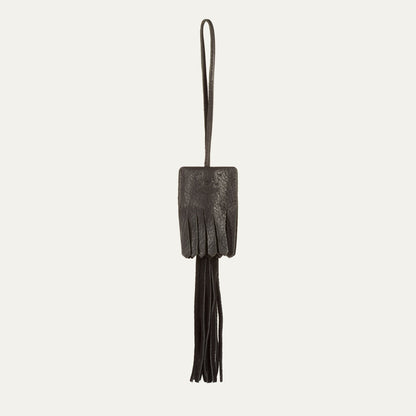 Leather Key Fob Tassel Will Leather Goods dark brown leather with looped strap on Tampa Home & Garden Store