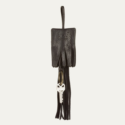 Leather Key Fob Tassel by Will Leather Goods; dark brown leather with brass hardware on Tampa Home & Garden Store