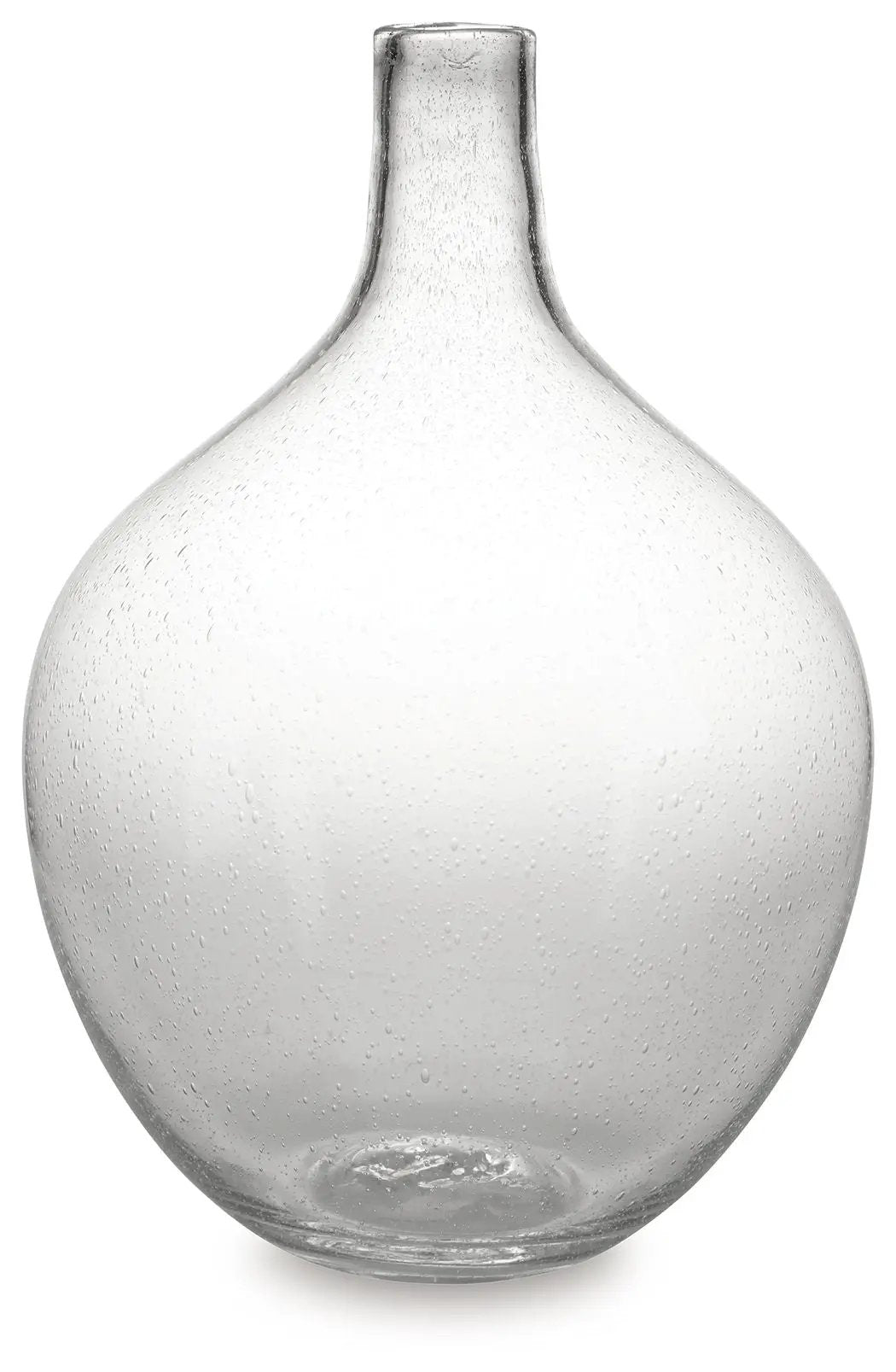 Kurthorne vase, clear glass with bubbles, bulbous body and slender neck Unique Piece Furniture on Tampa Home & Garden Store