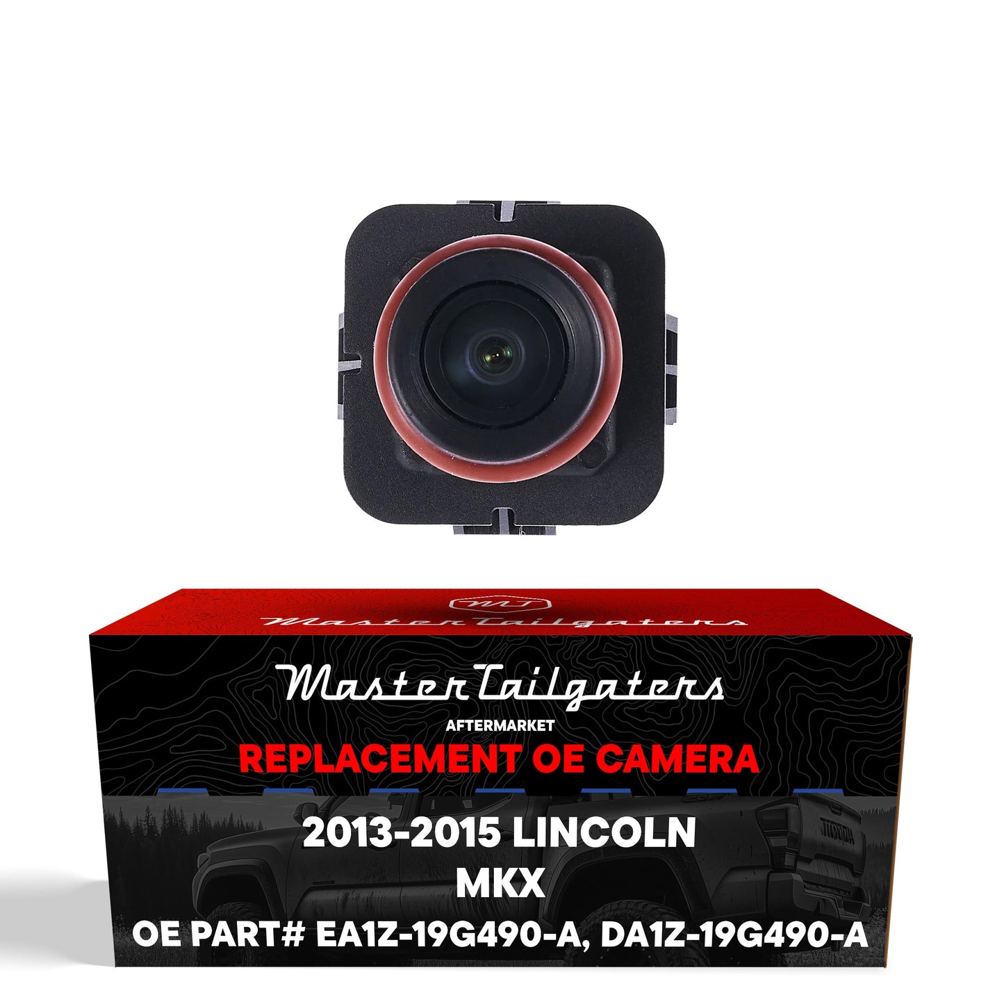 Master Tailgaters Lincoln MKX OEM backup camera 2013-2015 with red gasket in black housing on Tampa Home & Garden Store
