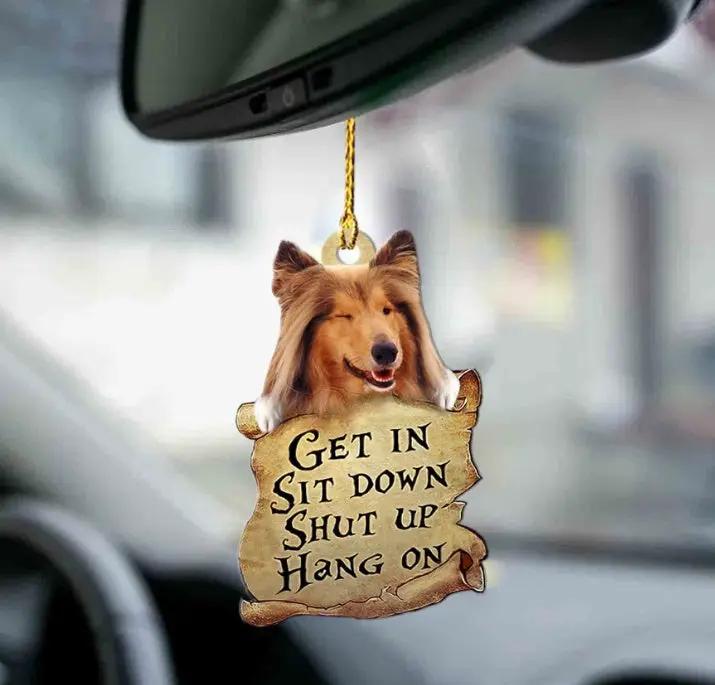 Car Pendant Sleeping Dog Angel Decor Hanging
