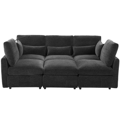 Modular sofa set in dark gray fabric by Unique Piece Furniture, 2-piece living room set on Tampa Home & Garden Store