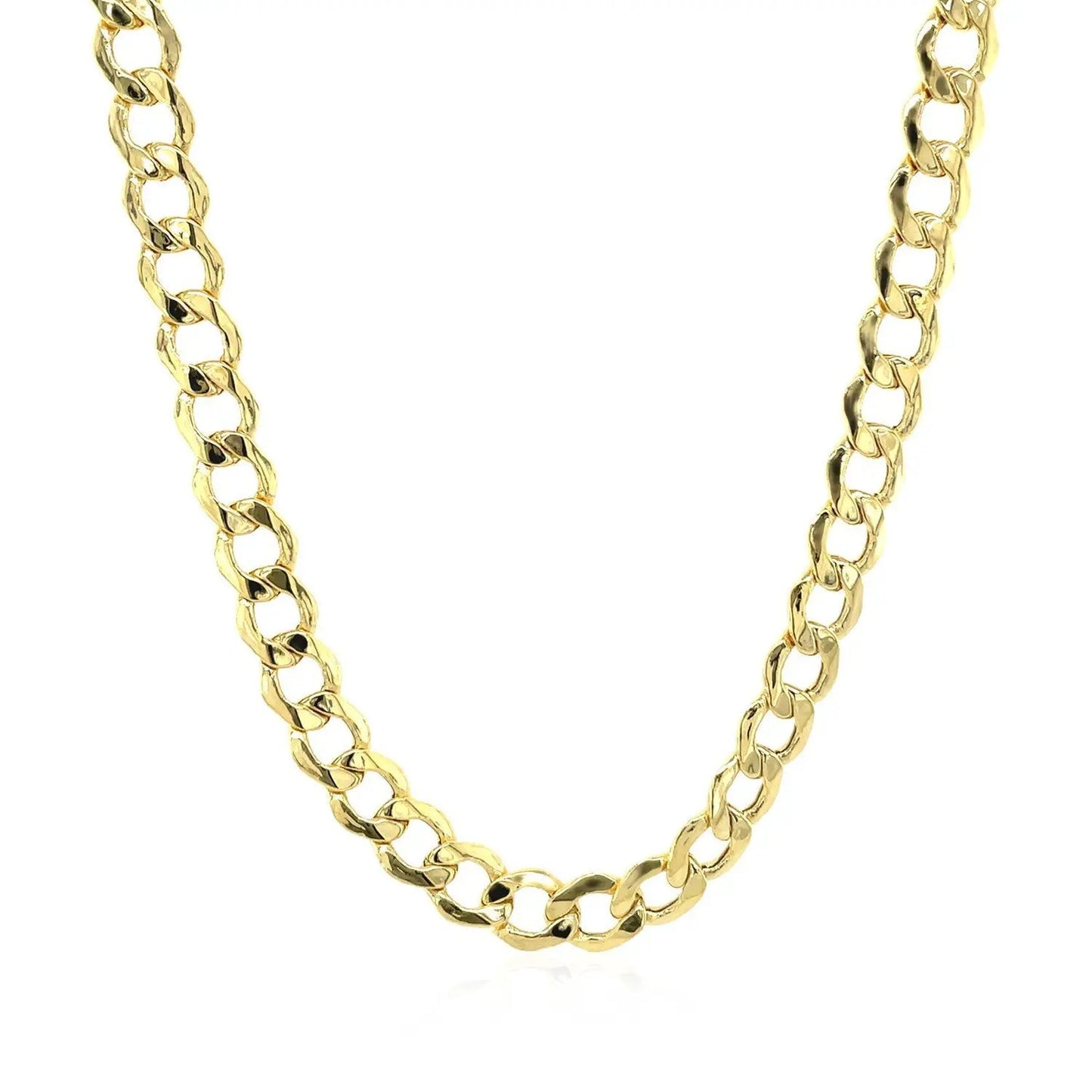 5.3mm 14k yellow gold curb chain necklace polished oval links on Tampa Home & Garden Store