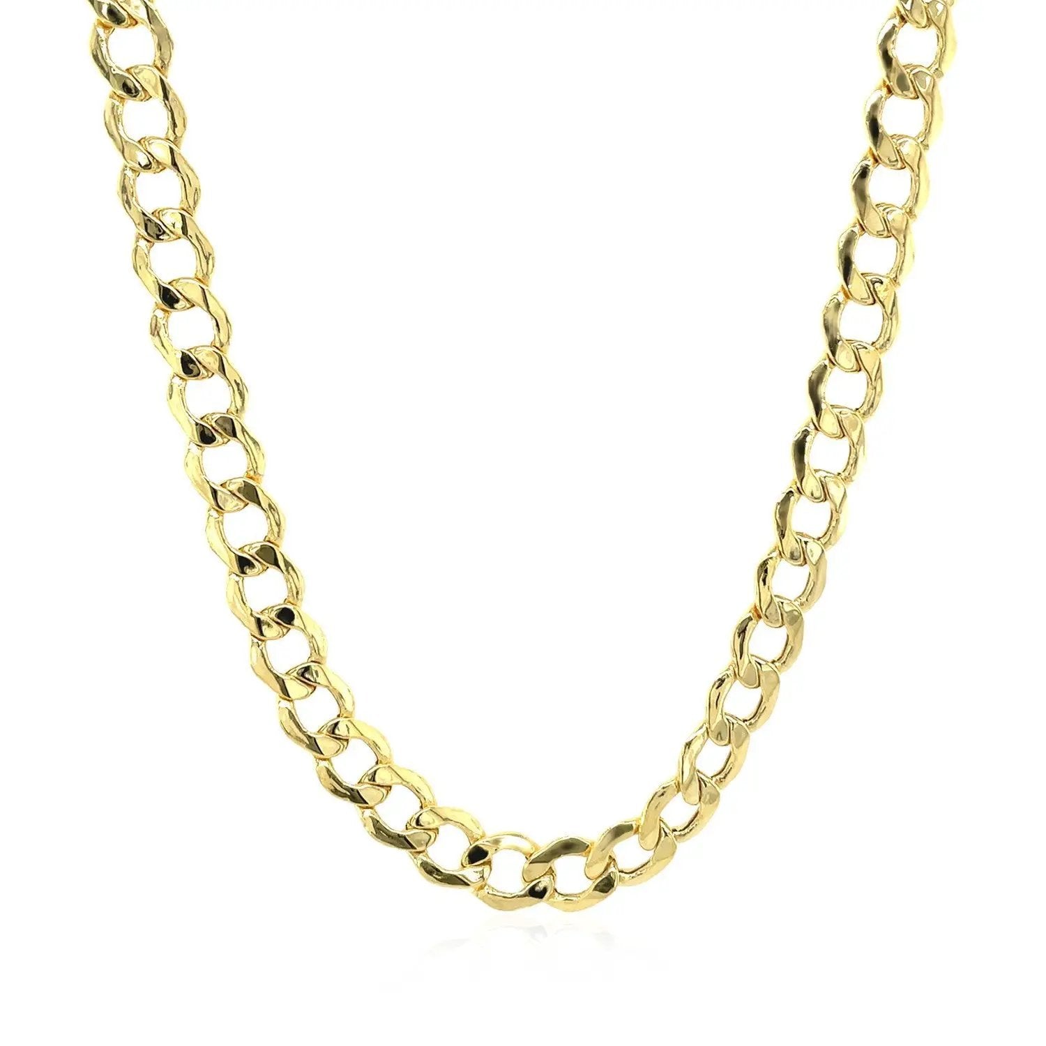 5.3mm 14k yellow gold curb chain necklace polished oval links on Tampa Home & Garden Store