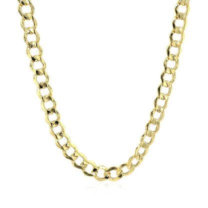5.3mm 14k yellow gold curb chain necklace polished oval links on Tampa Home & Garden Store