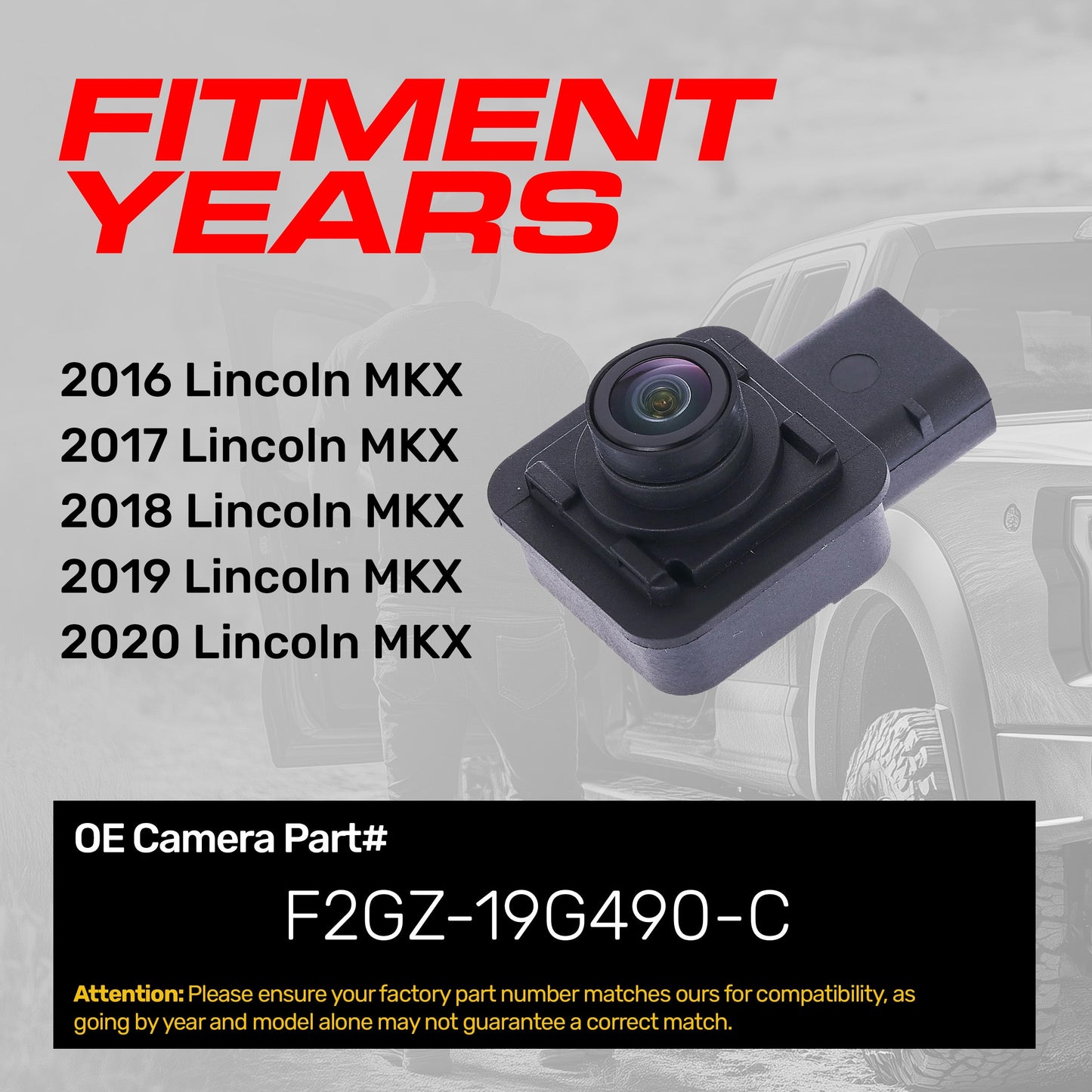 Master Tailgaters Lincoln MKX OEM backup camera F2GZ-19G490-C black module on Tampa Home & Garden Store