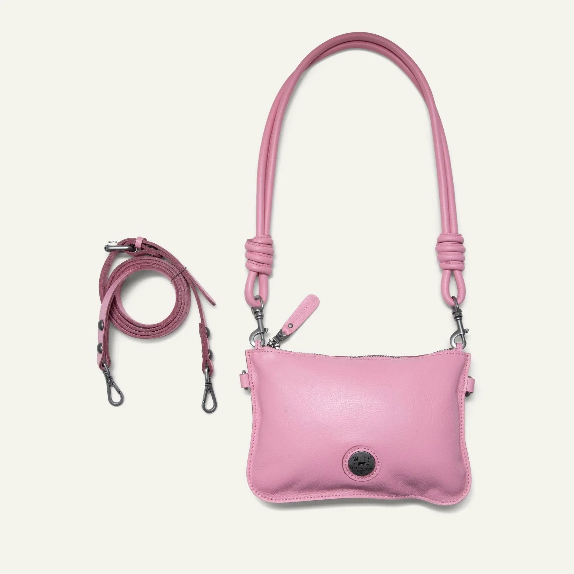 Turin convertible zip pouch Italian leather with removable straps by Will Leather Goods on Tampa Home & Garden Store