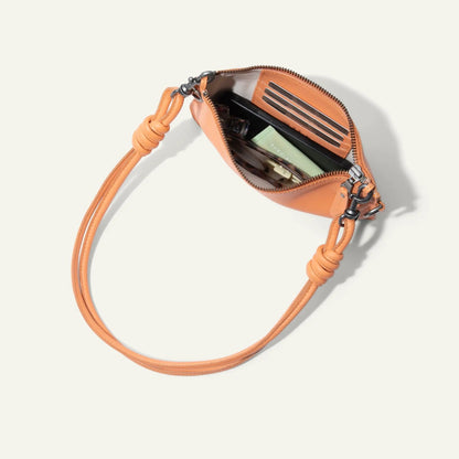 Turin Convertible Zip Pouch Italian Leather by Will Leather Goods tan with zip top and card slots on Tampa Home & Garden Store
