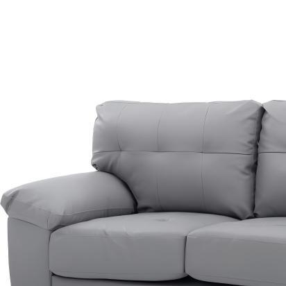 Stationary loveseat with padded arms by HouseOfZazla, gray upholstery on Tampa Home & Garden Store