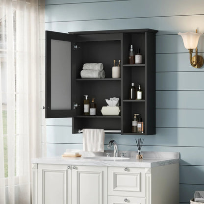 Modern 3 in 1 Mirror Cabinet and Towel Bar