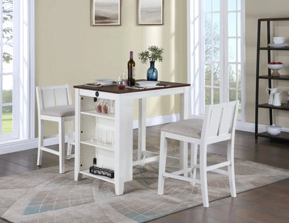 Graham 3 Piece Space Counter Height Table Shelves