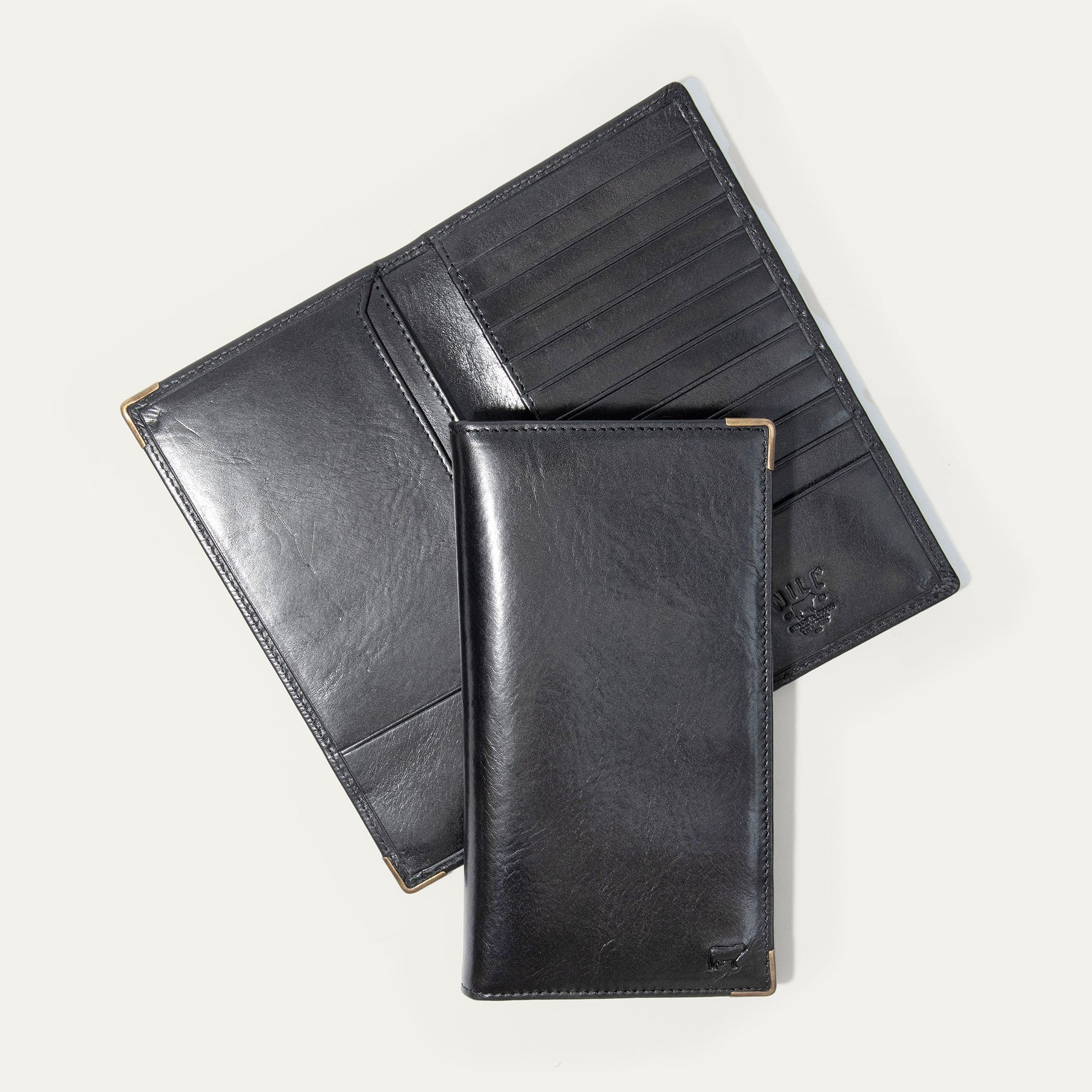 William Pocket Secretary Wallet black leather with card slots by Will Leather Goods on Tampa Home & Garden Store