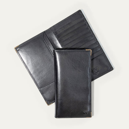 William Pocket Secretary Wallet black leather with card slots by Will Leather Goods on Tampa Home & Garden Store