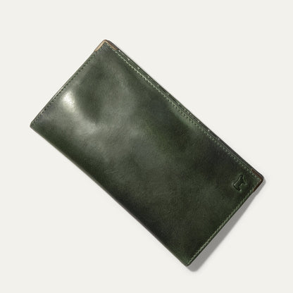 William Pocket Secretary Wallet by Will Leather Goods green leather card case on Tampa Home & Garden Store